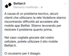 comunicazione betfair