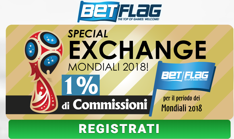 Betting Exchange Betflag da mondiale: commissione solo all'1% 4