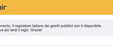 Betfair messaggio "Regolatore italiano non disponibile" 1