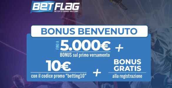 Bonus Scommesse Betflag Fino a 5.010€ con Codice Promo: betting10 1