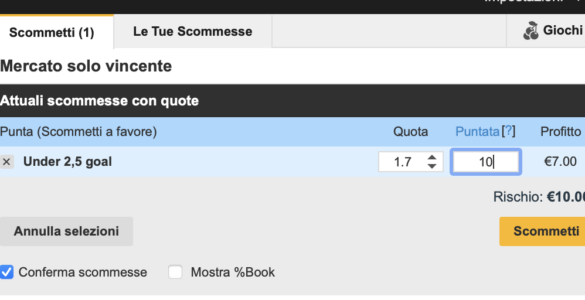 Come proporre quote personalizzate su Betfair Exchange 1