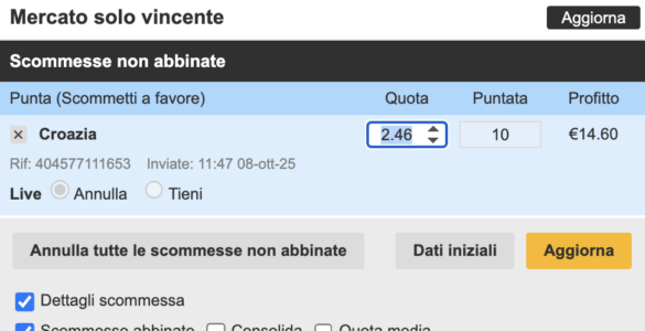 Come modificare una quota per garantire l'abbinamento nell'exchange 2