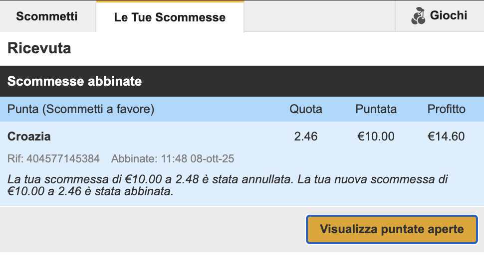 Come modificare una quota per garantire l'abbinamento nell'exchange 5 Come modificare una quota per garantire l'abbinamento nell'exchange 5
