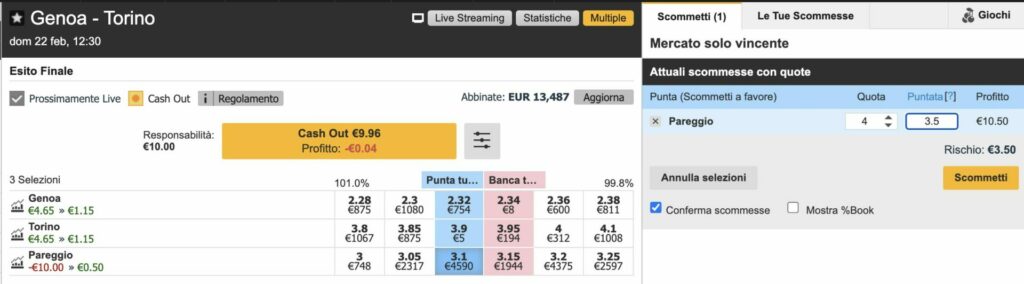 Banca X: a che quota posso impostare il Punta? 5 Banca X: a che quota posso impostare il Punta? 5